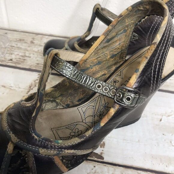 BOBBI BLU Womens 'Lola' 30's Style T-strap Brown Leather 3.5" Heel Size 8.5 M - Picture 8 of 12